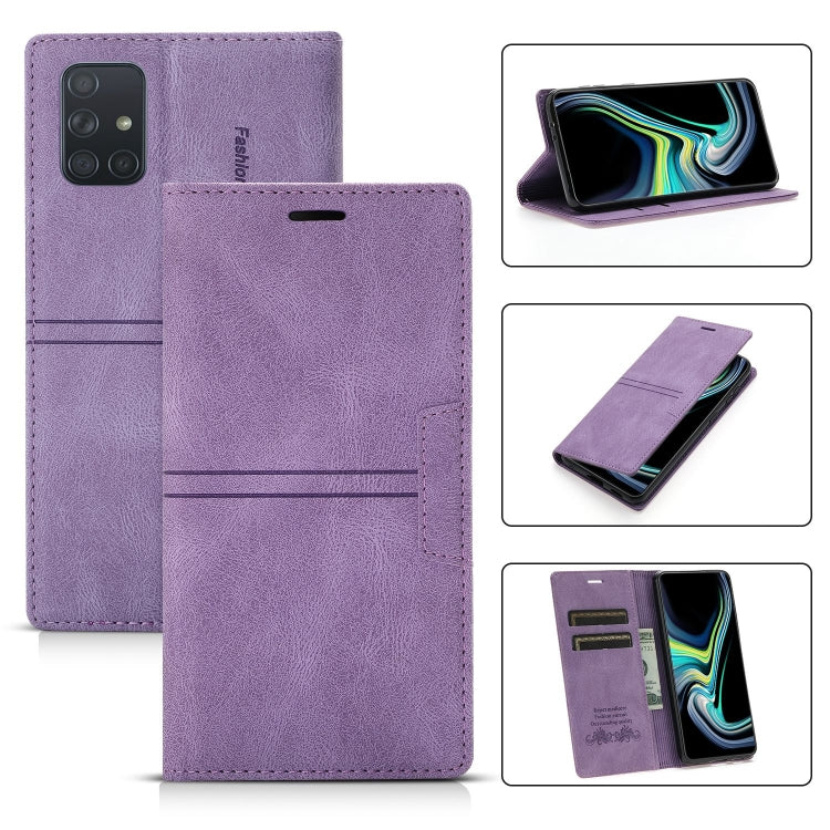 Custodia in pelle PU a vibrazione orizzontale da lavoro con ventosa magnetica da sogno con supporto, slot per schede e portafoglio, For Samsung Galaxy A91, For Samsung Galaxy A71 5G, For Samsung Galaxy A51 5G, For Samsung Galaxy A51 4G