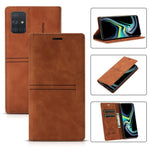 Custodia in pelle PU a vibrazione orizzontale da lavoro con ventosa magnetica da sogno con supporto, slot per schede e portafoglio, For Samsung Galaxy A91, For Samsung Galaxy A71 5G, For Samsung Galaxy A51 5G, For Samsung Galaxy A51 4G