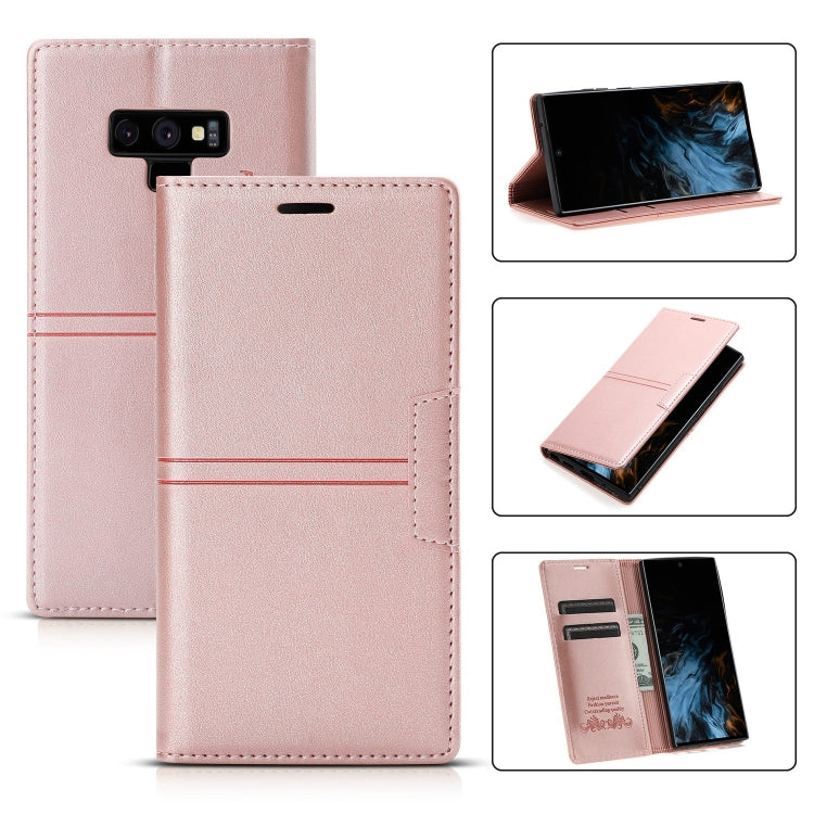 Custodia in pelle PU a vibrazione orizzontale da lavoro con ventosa magnetica da sogno con supporto, slot per schede e portafoglio, For Samsung Galaxy Note9, For Samsung Galaxy Note10+, For Samsung Galaxy Note10, For Samsung Galaxy Note20