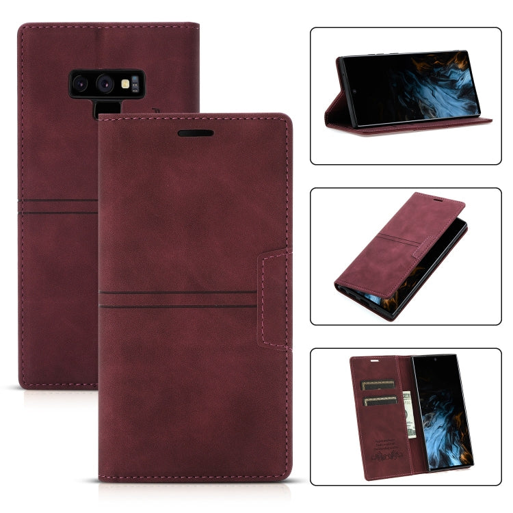 Custodia in pelle PU a vibrazione orizzontale da lavoro con ventosa magnetica da sogno con supporto, slot per schede e portafoglio, For Samsung Galaxy Note9, For Samsung Galaxy Note10+, For Samsung Galaxy Note10, For Samsung Galaxy Note20