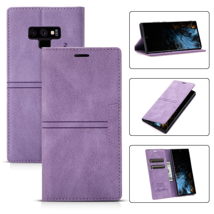 Custodia in pelle PU a vibrazione orizzontale da lavoro con ventosa magnetica da sogno con supporto, slot per schede e portafoglio, For Samsung Galaxy Note9, For Samsung Galaxy Note10+, For Samsung Galaxy Note10, For Samsung Galaxy Note20
