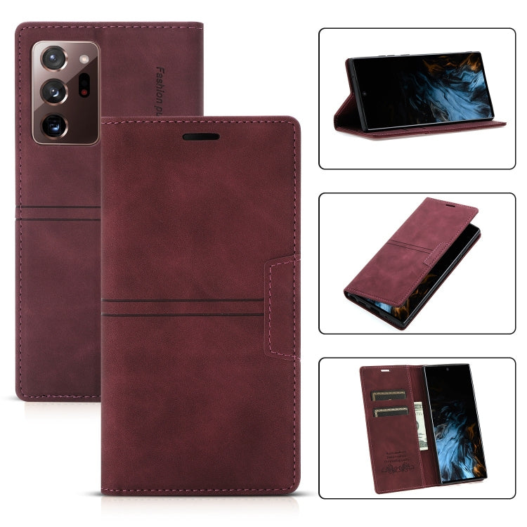 Custodia in pelle PU a vibrazione orizzontale da lavoro con ventosa magnetica da sogno con supporto, slot per schede e portafoglio, For Samsung Galaxy Note9, For Samsung Galaxy Note10+, For Samsung Galaxy Note10, For Samsung Galaxy Note20