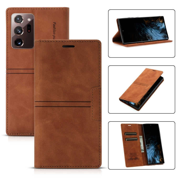 Custodia in pelle PU a vibrazione orizzontale da lavoro con ventosa magnetica da sogno con supporto, slot per schede e portafoglio, For Samsung Galaxy Note9, For Samsung Galaxy Note10+, For Samsung Galaxy Note10, For Samsung Galaxy Note20