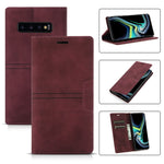 Custodia in pelle PU a vibrazione orizzontale da lavoro con ventosa magnetica da sogno con supporto, slot per schede e portafoglio, For Samsung Galaxy S10+, For Samsung Galaxy S10e, For Samsung Galaxy S20, For Samsung Galaxy S20+