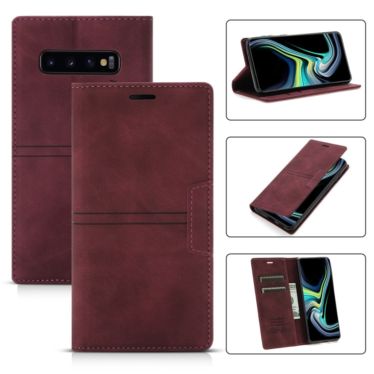 Custodia in pelle PU a vibrazione orizzontale da lavoro con ventosa magnetica da sogno con supporto, slot per schede e portafoglio, For Samsung Galaxy S10+, For Samsung Galaxy S10e, For Samsung Galaxy S20, For Samsung Galaxy S20+