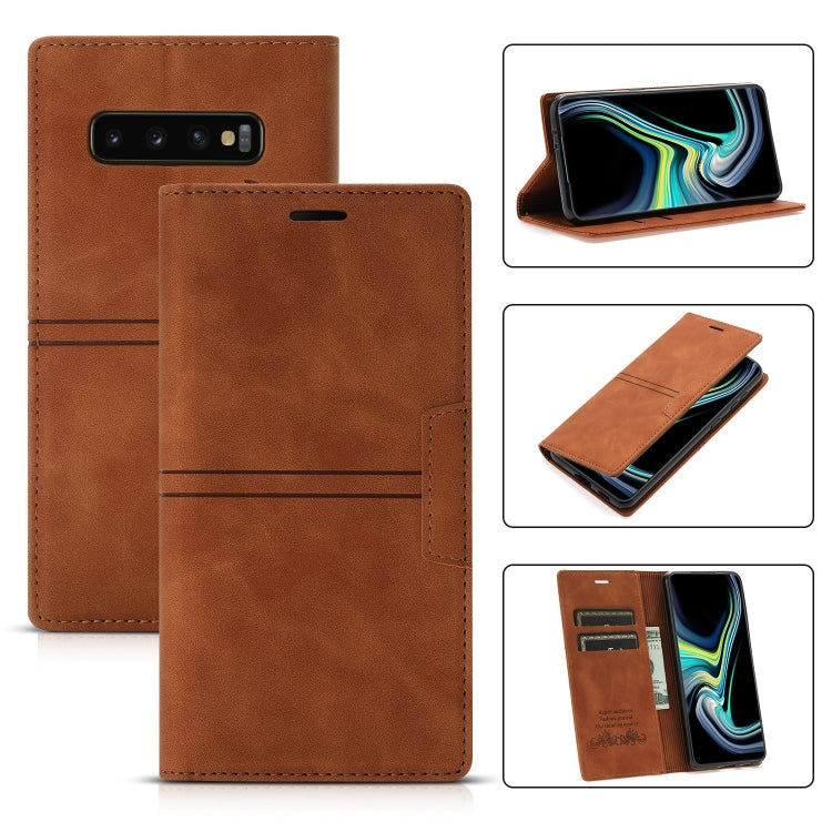 Custodia in pelle PU a vibrazione orizzontale da lavoro con ventosa magnetica da sogno con supporto, slot per schede e portafoglio, For Samsung Galaxy S10+, For Samsung Galaxy S10e, For Samsung Galaxy S20, For Samsung Galaxy S20+
