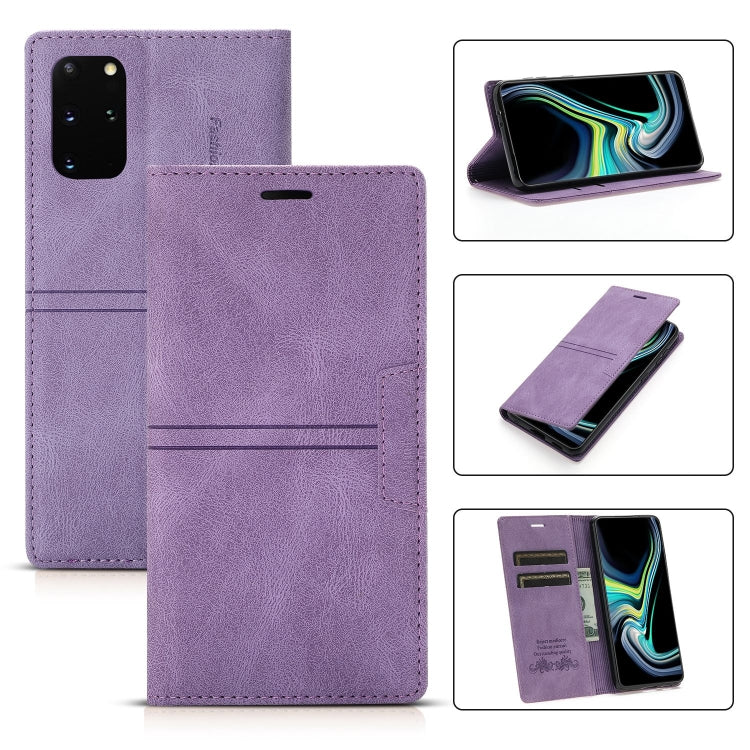 Custodia in pelle PU a vibrazione orizzontale da lavoro con ventosa magnetica da sogno con supporto, slot per schede e portafoglio, For Samsung Galaxy S20 FE, For Samsung Galaxy S20 Ultra, For Samsung Galaxy S21+ 5G, For Samsung Galaxy S21 5G