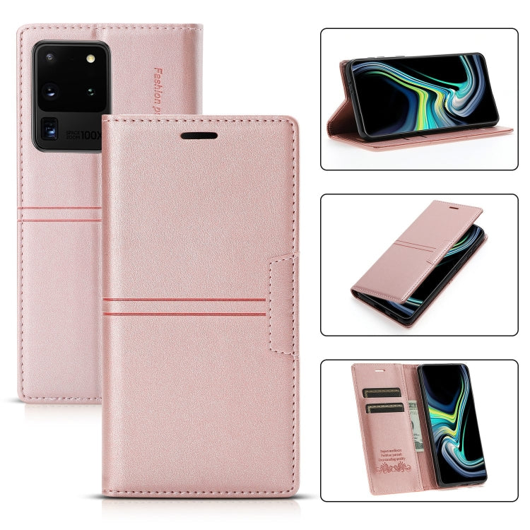 Custodia in pelle PU a vibrazione orizzontale da lavoro con ventosa magnetica da sogno con supporto, slot per schede e portafoglio, For Samsung Galaxy S20 FE, For Samsung Galaxy S20 Ultra, For Samsung Galaxy S21+ 5G, For Samsung Galaxy S21 5G