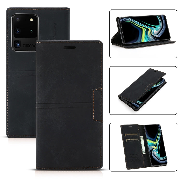 Custodia in pelle PU a vibrazione orizzontale da lavoro con ventosa magnetica da sogno con supporto, slot per schede e portafoglio, For Samsung Galaxy S20 FE, For Samsung Galaxy S20 Ultra, For Samsung Galaxy S21+ 5G, For Samsung Galaxy S21 5G