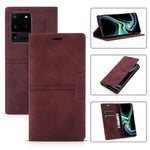 Custodia in pelle PU a vibrazione orizzontale da lavoro con ventosa magnetica da sogno con supporto, slot per schede e portafoglio, For Samsung Galaxy S20 FE, For Samsung Galaxy S20 Ultra, For Samsung Galaxy S21+ 5G, For Samsung Galaxy S21 5G