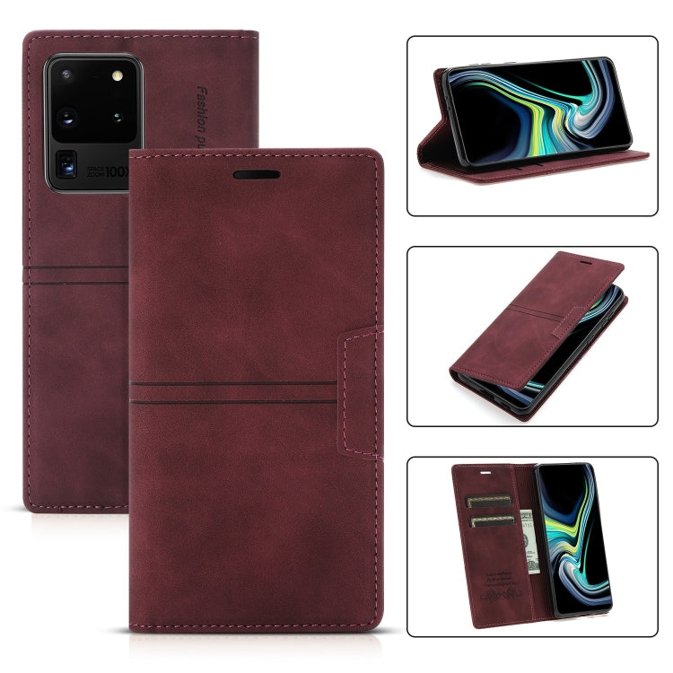 Custodia in pelle PU a vibrazione orizzontale da lavoro con ventosa magnetica da sogno con supporto, slot per schede e portafoglio, For Samsung Galaxy S20 FE, For Samsung Galaxy S20 Ultra, For Samsung Galaxy S21+ 5G, For Samsung Galaxy S21 5G