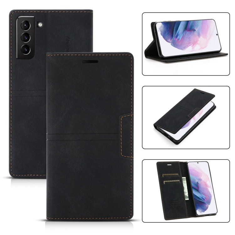 Custodia in pelle PU a vibrazione orizzontale da lavoro con ventosa magnetica da sogno con supporto, slot per schede e portafoglio, For Samsung Galaxy S20 FE, For Samsung Galaxy S20 Ultra, For Samsung Galaxy S21+ 5G, For Samsung Galaxy S21 5G