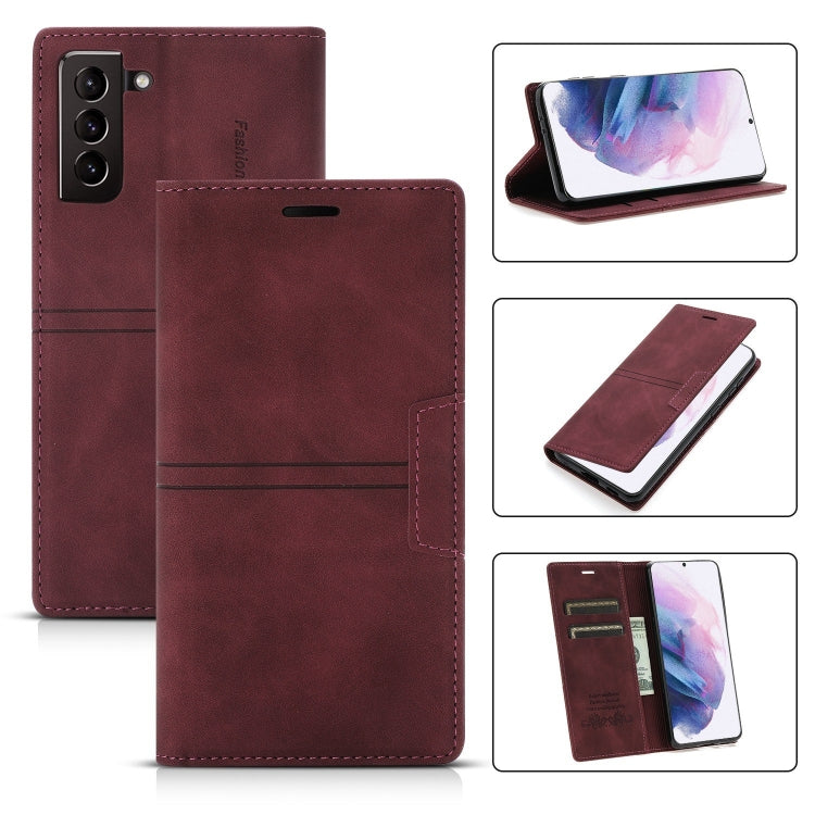 Custodia in pelle PU a vibrazione orizzontale da lavoro con ventosa magnetica da sogno con supporto, slot per schede e portafoglio, For Samsung Galaxy S20 FE, For Samsung Galaxy S20 Ultra, For Samsung Galaxy S21+ 5G, For Samsung Galaxy S21 5G