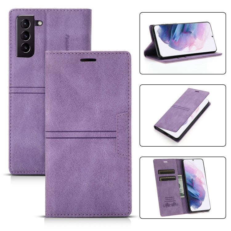 Custodia in pelle PU a vibrazione orizzontale da lavoro con ventosa magnetica da sogno con supporto, slot per schede e portafoglio, For Samsung Galaxy S20 FE, For Samsung Galaxy S20 Ultra, For Samsung Galaxy S21+ 5G, For Samsung Galaxy S21 5G