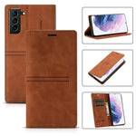 Custodia in pelle PU a vibrazione orizzontale da lavoro con ventosa magnetica da sogno con supporto, slot per schede e portafoglio, For Samsung Galaxy S20 FE, For Samsung Galaxy S20 Ultra, For Samsung Galaxy S21+ 5G, For Samsung Galaxy S21 5G