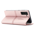 Custodia in pelle PU a vibrazione orizzontale da lavoro con ventosa magnetica da sogno con supporto, slot per schede e portafoglio, For Samsung Galaxy S21 FE 5G, For Samsung Galaxy S21 Ultra 5G