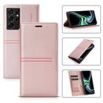 Custodia in pelle PU a vibrazione orizzontale da lavoro con ventosa magnetica da sogno con supporto, slot per schede e portafoglio, For Samsung Galaxy S21 FE 5G, For Samsung Galaxy S21 Ultra 5G