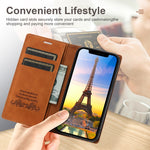 Custodia portafoglio in pelle PU con ventosa magnetica per iPhone