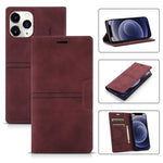 Custodia portafoglio in pelle PU con ventosa magnetica per iPhone