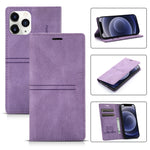 Custodia portafoglio in pelle PU con ventosa magnetica per iPhone