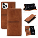 Custodia portafoglio in pelle PU con ventosa magnetica per iPhone