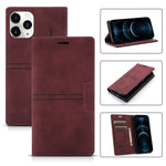 Custodia portafoglio in pelle PU con ventosa magnetica per iPhone