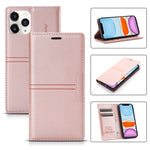 Custodia portafoglio in pelle PU con ventosa magnetica per iPhone