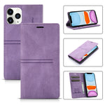 Custodia portafoglio in pelle PU con ventosa magnetica per iPhone