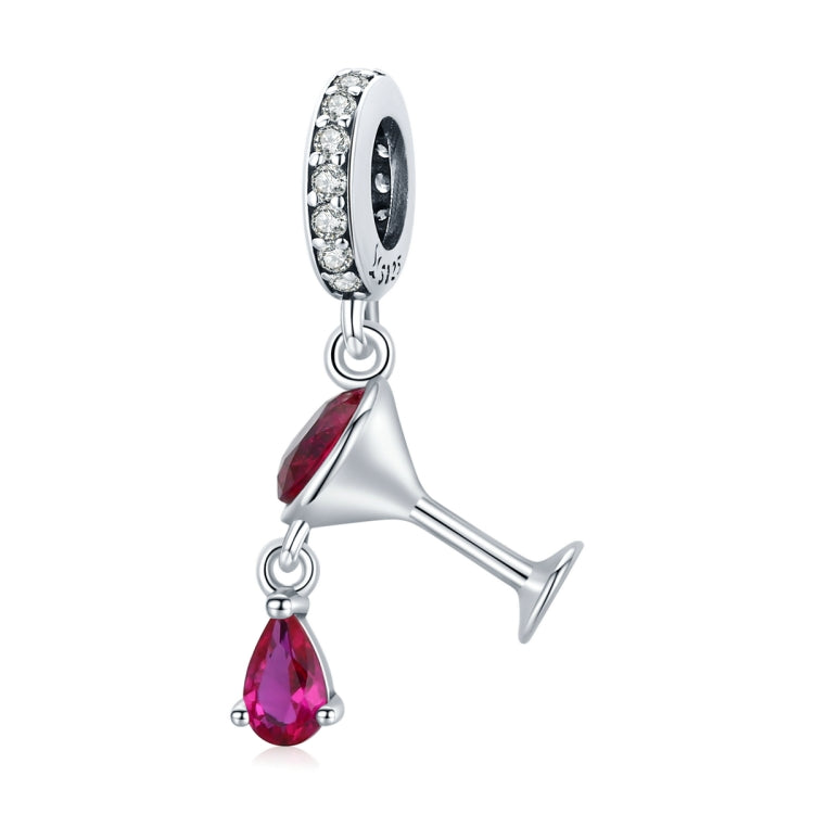 Accessori per collana braccialetto fai da te con ciondolo in vetro di vino in argento sterling S925