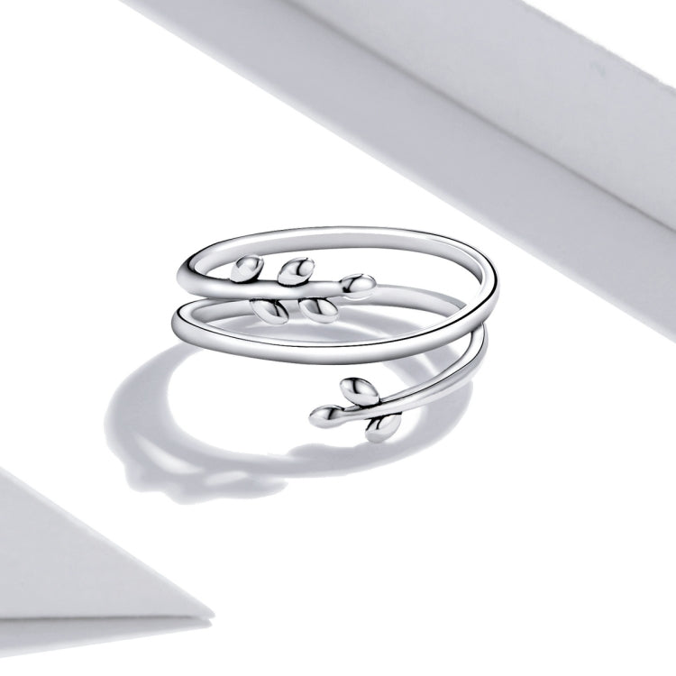 Anello aperto da donna in vimini multi-anello in argento sterling S925, Wicker