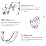 Anello aperto da donna in vimini multi-anello in argento sterling S925, Wicker