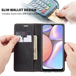 Custodia portafoglio in pelle per Galaxy A20s con slot carte