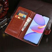 idewei Custodia in pelle orizzontale a conchiglia Crazy Horse Texture con supporto e slot per carte e portafoglio, For U-MAGIC 30e, For Xiaomi Civi