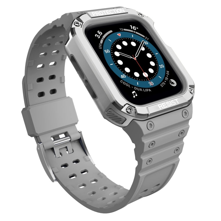 Cinturino di ricambio integrato in silicone con cinturino per Apple Watch Series, For Apple Watch Series 9&8&7 41mm / SE&6&5&4 40mm / 3&2&1 38mm, For Apple Watch Series 9&8&7 45mm / SE&6&5&4 44mm / 3&2&1 42mm