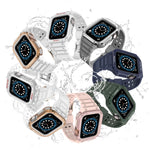 Cinturino di ricambio integrato in silicone con cinturino per Apple Watch Series, For Apple Watch Series 9&8&7 41mm / SE&6&5&4 40mm / 3&2&1 38mm, For Apple Watch Series 9&8&7 45mm / SE&6&5&4 44mm / 3&2&1 42mm