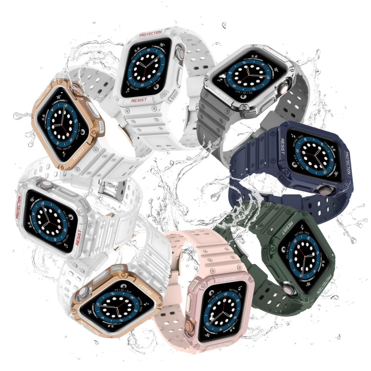 Cinturino di ricambio integrato in silicone con cinturino per Apple Watch Series, For Apple Watch Series 9&8&7 41mm / SE&6&5&4 40mm / 3&2&1 38mm, For Apple Watch Series 9&8&7 45mm / SE&6&5&4 44mm / 3&2&1 42mm