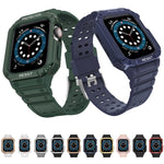 Cinturino di ricambio integrato in silicone con cinturino per Apple Watch Series, For Apple Watch Series 9&8&7 41mm / SE&6&5&4 40mm / 3&2&1 38mm, For Apple Watch Series 9&8&7 45mm / SE&6&5&4 44mm / 3&2&1 42mm
