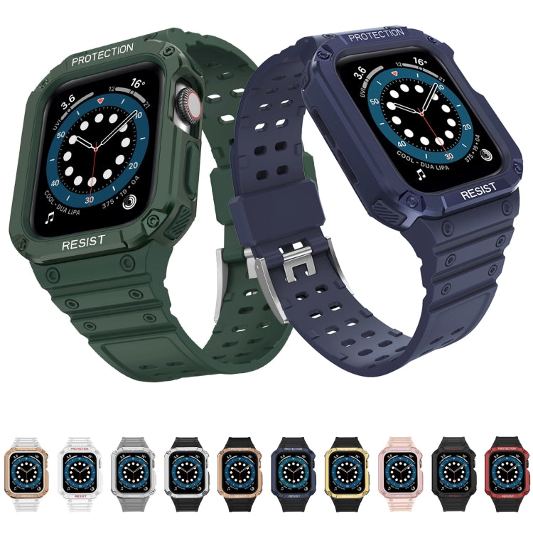 Cinturino di ricambio integrato in silicone con cinturino per Apple Watch Series, For Apple Watch Series 9&8&7 41mm / SE&6&5&4 40mm / 3&2&1 38mm, For Apple Watch Series 9&8&7 45mm / SE&6&5&4 44mm / 3&2&1 42mm
