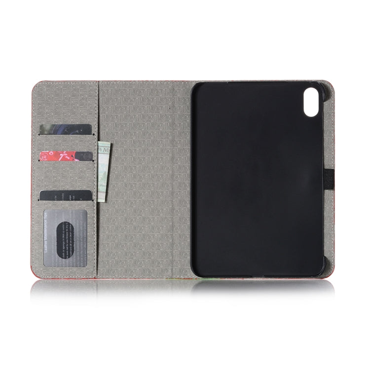 Custodia in pelle a libro orizzontale con struttura in coccodrillo con supporto, slot per schede e portafoglio, For iPad mini 6, For iPad mini 6 / mini 2024