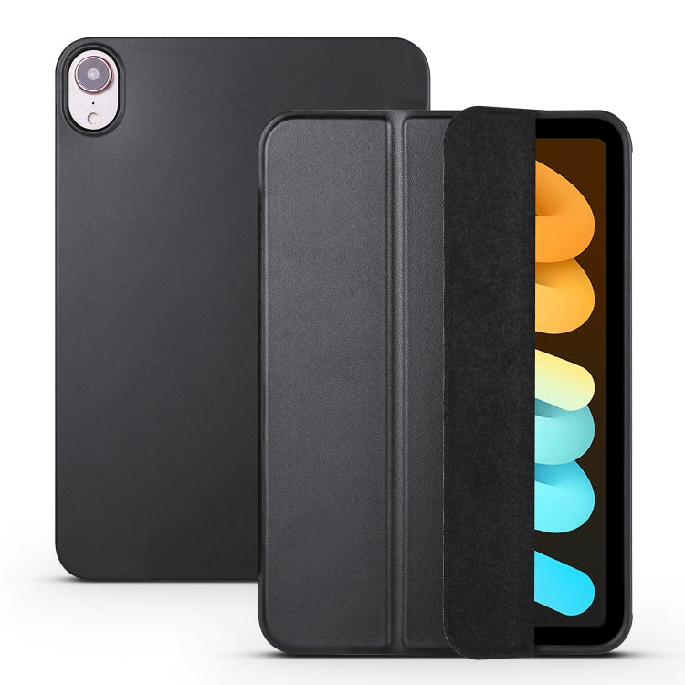 Flip orizzontale a 3 pieghe a nido d'ape in TPU antiurto + custodia in pelle PU con supporto, For iPad mini 6 / mini 2024