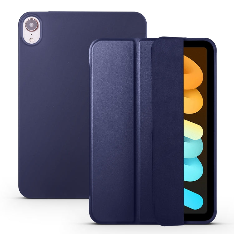 Custodia flip in TPU e pelle PU per iPad mini 6 (2024)