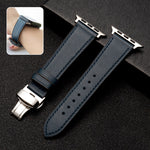 Cinturino per cinturino in pelle di vacchetta con strato superiore da lavoro con chiusura a farfalla, For Apple Watch Series 8&7 41mm / SE 2&6&SE&5&4 40mm / 3&2&1 38mm, For Apple Watch Series 6&SE&5&4 44mm / 3&2&1 42mm                                  ...