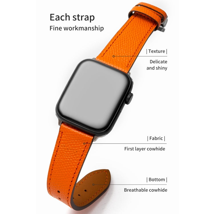Cinturino per cinturino in pelle di vacchetta con strato superiore da lavoro con chiusura a farfalla, For Apple Watch Series 8&7 41mm / SE 2&6&SE&5&4 40mm / 3&2&1 38mm, For Apple Watch Series 6&SE&5&4 44mm / 3&2&1 42mm                                  ...