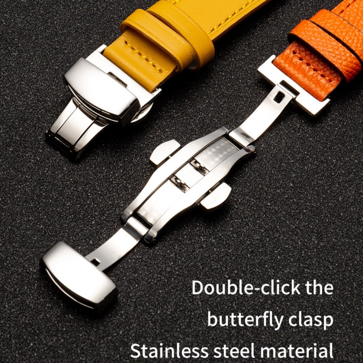 Cinturino per cinturino in pelle di vacchetta con strato superiore da lavoro con chiusura a farfalla, For Apple Watch Series 8&7 41mm / SE 2&6&SE&5&4 40mm / 3&2&1 38mm, For Apple Watch Series 6&SE&5&4 44mm / 3&2&1 42mm                                  ...