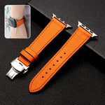Cinturino per cinturino in pelle di vacchetta con strato superiore da lavoro con chiusura a farfalla, For Apple Watch Series 8&7 41mm / SE 2&6&SE&5&4 40mm / 3&2&1 38mm, For Apple Watch Series 6&SE&5&4 44mm / 3&2&1 42mm                                  ...