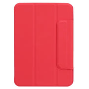 Custodia in pelle per tablet in PU magnetica con fibbia fissa ultrasottile a vibrazione orizzontale con supporto a tre pieghe e funzione Sleep / Wake-up, For iPad mini 2024 / mini 6