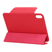 Custodia in pelle per tablet in PU magnetica con fibbia fissa ultrasottile a vibrazione orizzontale con supporto a tre pieghe e funzione Sleep / Wake-up, For iPad mini 2024 / mini 6