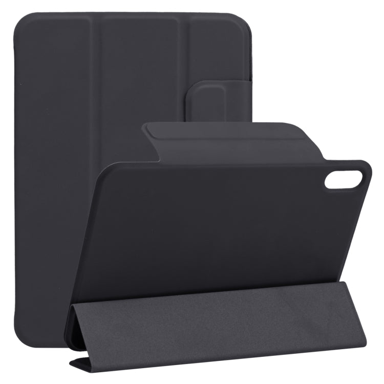 Custodia in pelle per tablet in PU magnetica con fibbia fissa ultrasottile a vibrazione orizzontale con supporto a tre pieghe e funzione Sleep / Wake-up, For iPad mini 2024 / mini 6