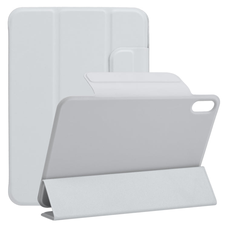 Custodia in pelle per tablet in PU magnetica con fibbia fissa ultrasottile a vibrazione orizzontale con supporto a tre pieghe e funzione Sleep / Wake-up, For iPad mini 2024 / mini 6