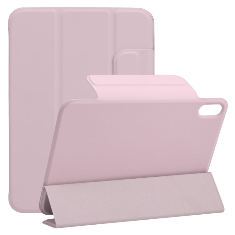 Custodia in pelle per tablet in PU magnetica con fibbia fissa ultrasottile a vibrazione orizzontale con supporto a tre pieghe e funzione Sleep / Wake-up, For iPad mini 2024 / mini 6